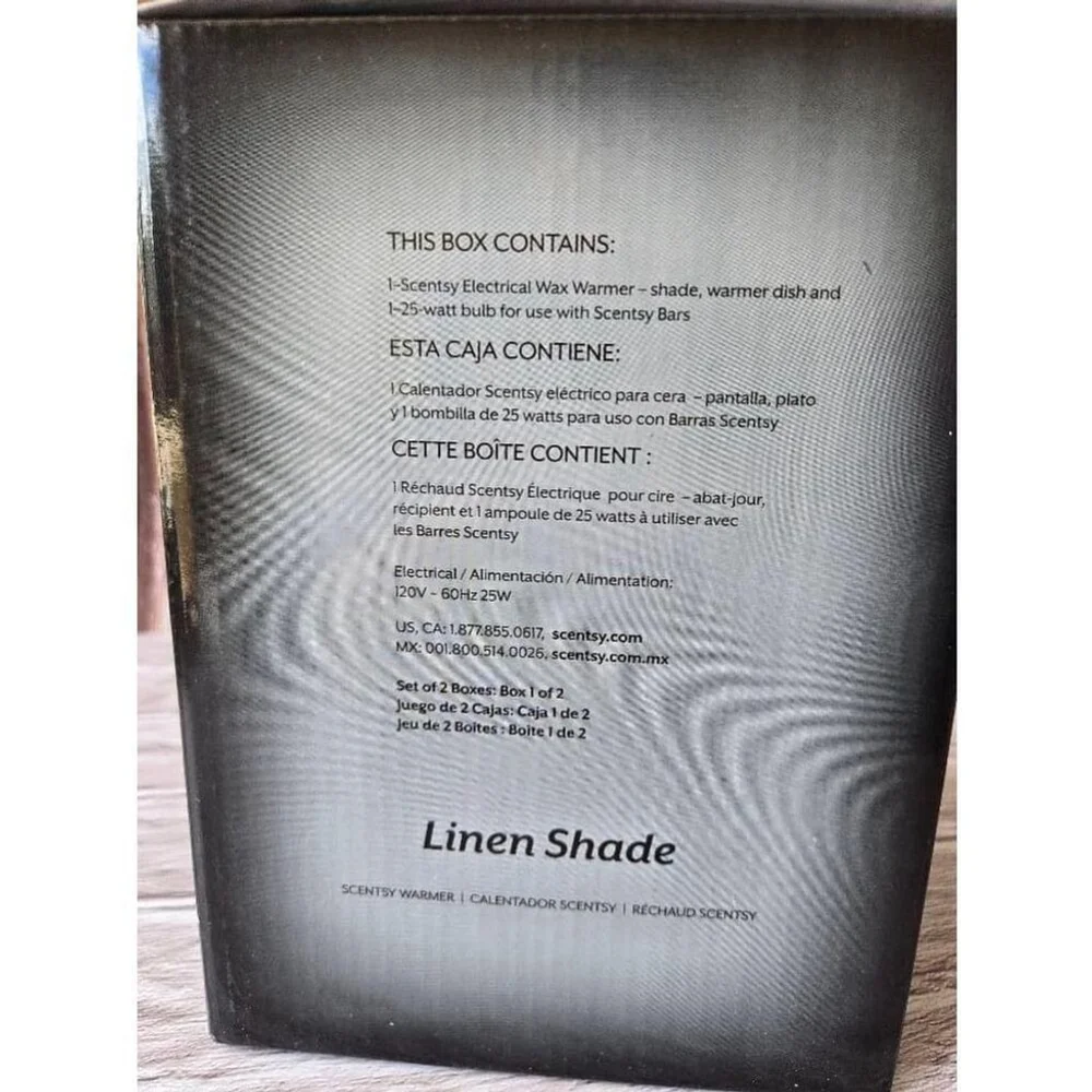 Scentsy Shadow Collection Linen Shade In Box Excellent Condition (G55)